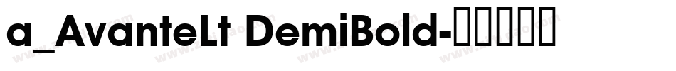 a_AvanteLt DemiBold字体转换